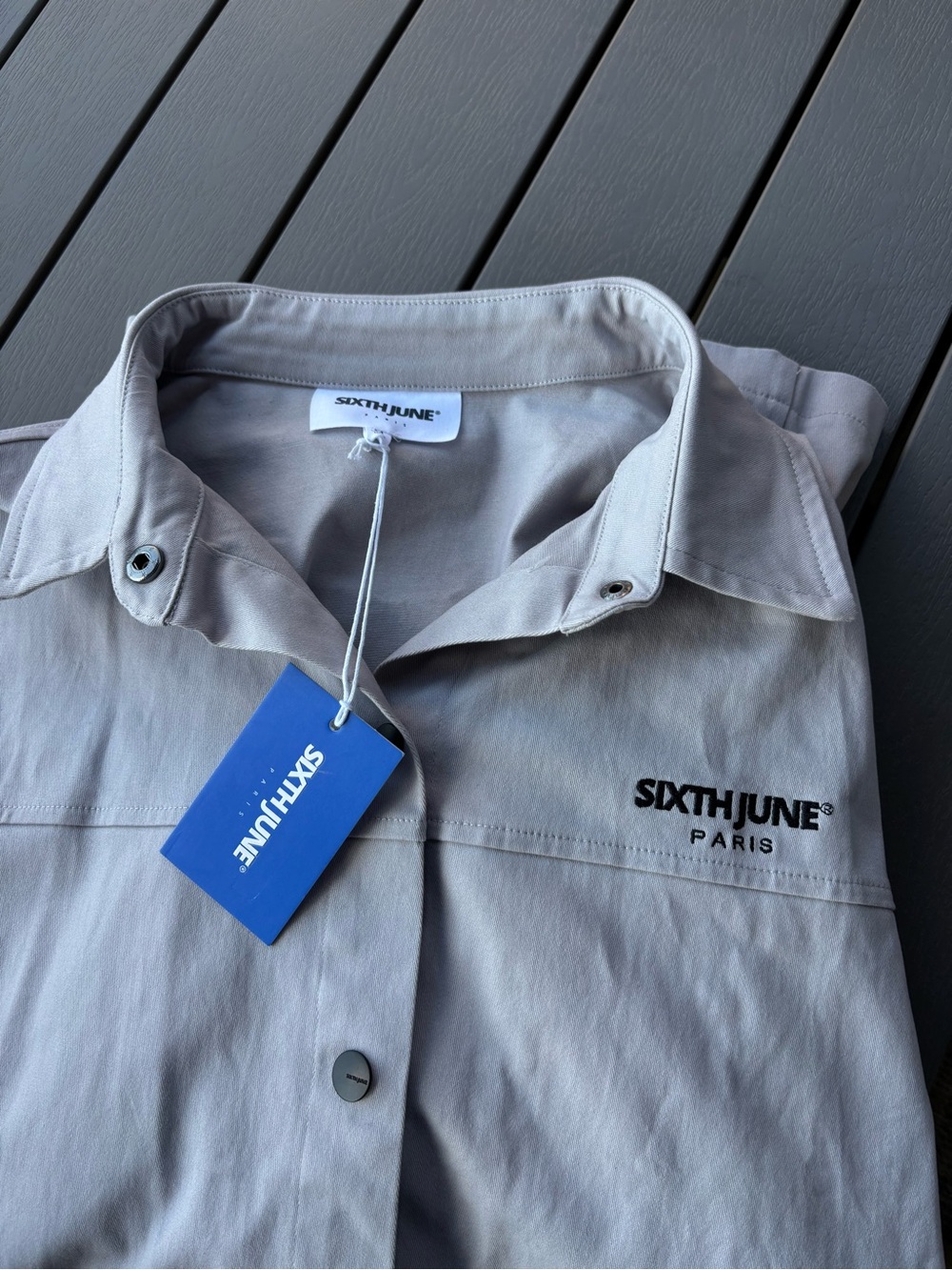 Grey Sixth June Button-Up Shirt (with Free Matching Hat!)